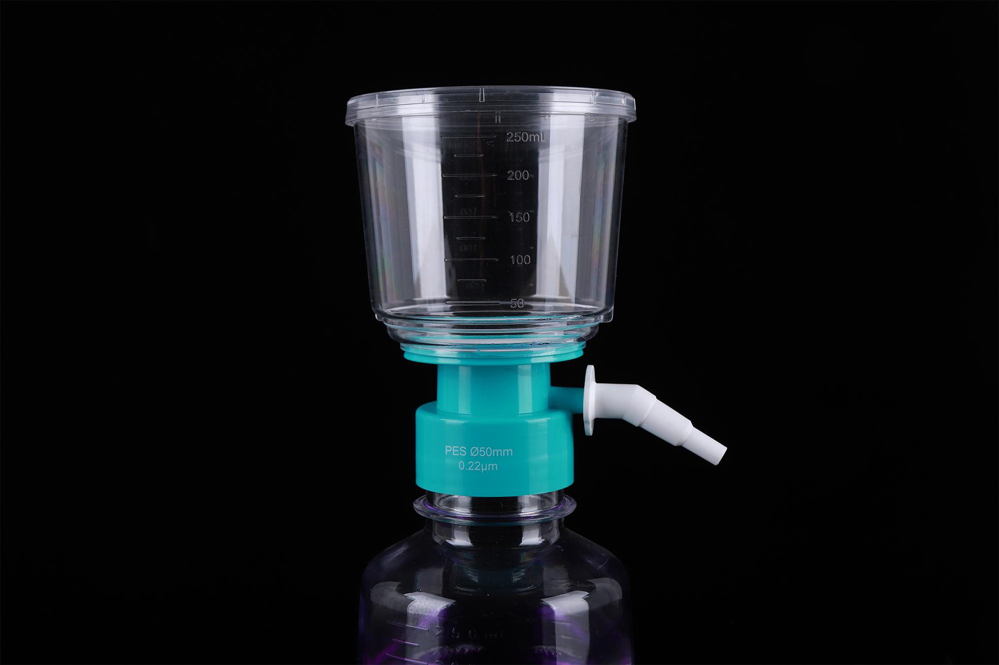 342111，250mL 真空過濾器（PVDF材質），0.22μm 上杯 ,滅菌  
